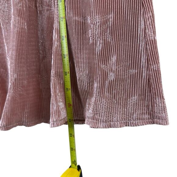 NWT Urban Outfitters Mary Kate Pleated Floral Shift Dress long sleeve rose sz xs - Picture 14 of 15